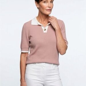 Bluivy Pink Short Sleeve Polo Top